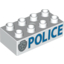 Деталь LEGO DUPLO BRICK 2X4, DEC. POLICE, Не определен