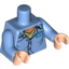 Набор LEGO Torso Open Collar, Name Badge 'JOCK' and 'AIR PIRATES' on Reverse Print / Medium Blue Arms / Light Flesh Hands, Medium Blue