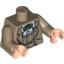 Набор LEGO Torso Indiana Jones Waistcoat, Jacket, Green Bow Tie & Diary Print / Dark Tan Arms / Light Flesh Hands, Dark Tan