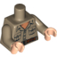 Набор LEGO Torso Open Collar, 2 Pockets and Belt Print (Rene Belloq), Dark Tan Arms, Light Flesh Hands, Dark Tan