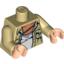 Набор LEGO Torso Open Shirt with 2 Pockets, Stained Undershirt Print, Tan Arms, Light Flesh Hands, Tan