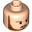 Набор LEGO Minifig Head [Obi-Wan Kenobi Beard with Brown Trimmed Beard and Eyebrows Print [Blocked Open Stud], Light Flesh