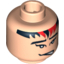 Набор LEGO Minifig Head - Black and Red Bangs, Black Eyebrows, Mouth Open to Side Print [Blocked Open Stud], Light Flesh