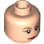 Набор LEGO Minifig Head Female with Brown Arched Eyebrows, Eyelashes and Red Lips Print (Trixie) [Blocked Open Stud], Light Flesh