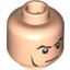 Набор LEGO Minifig Head Male Stern Eyebrows, White Pupils, Cheek Lines, Chin Dimple Print [Blocked Open Stud], Light Flesh