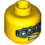 Набор LEGO Minifig Head - Four Mechanical Eyes, Teeth Print [Blocked Open Stud], Желтый