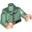 Набор LEGO Torso Uniform with Four Buttons and Gold Buckle with Star Print / Sand Green Arms / Light Flesh Hands, Sand Green