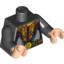 Набор LEGO Torso Speed Racer Gold Snakeskin Collar and Belt with Two Snakes Print / Black Arms/ Light Flesh Hands, Черный
