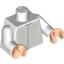 Набор LEGO Torso Speed Racer Jumpsuit with Silver Chest Panel Print / White Arms / Light Flesh Hands, Белый