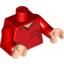 Набор LEGO Torso Speed Racer Open Collar, Pocket Print / Red Arms / Light Flesh Hands, Красный