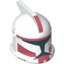Набор LEGO Minifig Helmet SW Clone Trooper with Holes, Red Markings Print, Белый