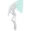 Набор LEGO Bionicle Weapon Broad Axe with Marbled Trans-Light Blue Pattern (Strakk), Белый