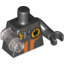 Набор LEGO Torso Agents Villain Female / Black Arm and Hand Left / Met Silver Mech Arm and PLG Claw Right, Черный