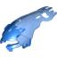 Набор LEGO Bionicle Mask Berix with Marbled Blue Face, Medium Blue