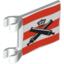Деталь LEGO FLAG WITH 2 HOLDERS "NO 1", Не определен