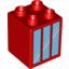 Деталь LEGO BRICK 2X2X2, DEC. WINDOW, Не определен