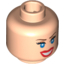 Набор LEGO Minifig Head Dual Sided Female with Blue Eyes Scared / Smiling with Teeth Print [Blocked Open Stud], Light Flesh