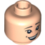 Набор LEGO Minifig Head Male Large Grin and Dimples, Asian Eyes, White Pupils Print [Blocked Open Stud], Light Flesh