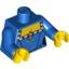 Набор LEGO Torso Castle Fantasy Era Squared Neckline with Gold Trim Print (Queen) / Blue Arms / Yellow Hands, Голубой