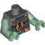 Набор LEGO Torso Castle Fantasy Era Armor with Chain Necklace and Large Belt Print / Sand Green Arms / Sand Green Hands, Темный сине-серый