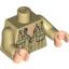 Набор LEGO Torso Indiana Jones Open Collar Shirt with Pockets Print / Tan Arms / Light Flesh Hands, Tan