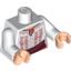 Набор LEGO Torso Indiana Jones Blouse with Red and Pink Embroidery Print / White Arms / Light Flesh Hands, Белый