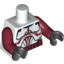 Набор LEGO Torso SW Armor Clone Trooper with Dark Red Markings and Belt Print / Dark Red Arms / Black Hands, Белый