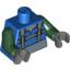 Набор LEGO Torso SW Gray Harness Print (Turk Falso) / Dark Green Arms / Dark Bluish Gray Hands, Голубой