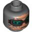 Набор LEGO Minifig Head Alien with SW Brown Goggles Print (Ohnaka) [Blocked Open Stud], Темный сине-серый