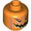 Набор LEGO Minifig Head Dual Sided Pumpkin Vertical Lines Print [Blocked Open Stud], Оранжевый
