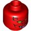 Набор LEGO Minifig Head with Devil Print - Game 3837 [Blocked Open Stud], Красный