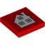 Набор LEGO Tile 2 x 2 with White House Print, Красный