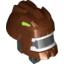 Набор LEGO Large Figure Head Modified Ben 10 Humungousaur with White Teeth Print, Красно-коричневый