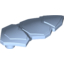 Набор LEGO Large Figure Arm / Leg Cover with Scales (Ben 10), Bright Light Blue
