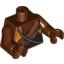 Набор LEGO Torso Arabian Robe with Yellow and Dark Orange Draped Top and Gold Strap over Shoulder / Reddish Brown Arms / Reddish Brown Hands, Красно-коричневый