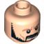 Набор LEGO Minifig Head Trimmed Beard, Moustache, Silver Cheek Mark, Determined Expression Print [Blocked Open Stud], Light Flesh