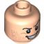 Набор LEGO Minifig Head Beard Stubble, Arched Eyebrow, Bared Teeth Print [Blocked Open Stud], Light Flesh