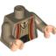 Набор LEGO Torso Arabian Robe with Pendant and Patches Print / Dark Tan Arms / Light Flesh Hands, Dark Tan