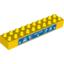 Деталь LEGO DUPLO BRICK 2X10 "ROAD SIGN", Не определен