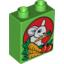 Деталь LEGO DUPLO BRICK 1X2X2 "RABBIT", Не определен