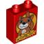 Деталь LEGO DUPLO BRICK 1X2X2 "CAT", Не определен