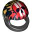 Набор LEGO Minifig Helmet Standard with Flames and Red Skull with White Stripes Print, Черный