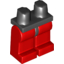 Деталь LEGO MINI LOWER PART black/red, Не определен
