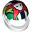 Набор LEGO Minifig Helmet Standard with Team Extreme Logo Print, Белый