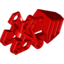 Набор LEGO Bionicle Foot with Ball Joint Socket with Flat Top 3 x 6 x 2 1/3, Красный