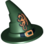 Набор LEGO Minifig Wizards Hat with Buckle and Gold Dragon Print, Темно-зеленый