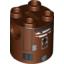 Набор LEGO Brick Round 2 x 2 x 2 Robot Body with Black Rectangle Outlines and White Droid Print [R7-D4], Красно-коричневый