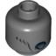 Набор LEGO Minifig Head Alien with HP Dementor Print 2 [Blocked Open Stud], Темный сине-серый