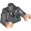 Набор LEGO Torso Harry Potter Uniform Slytherin Shield and Stripe Print / Dark Bluish Gray Arms / Light Flesh Hands, Темный сине-серый