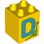 Набор LEGO DUPLO BRICK 2X2X2 D, Желтый